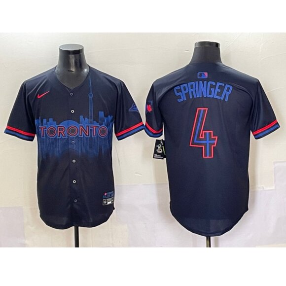 Mens Youths Kids Womens George Springer Black Stitched Jersey